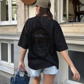 Ocean Sırtı Brodeli Tişört 8022-8