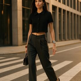 Bebe Yaka Düğmeli Bluz