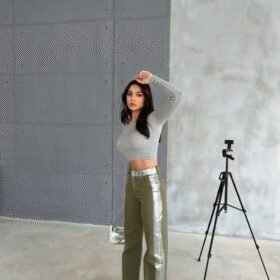 GABARDİN PALAZZO PANTOLON - Haki