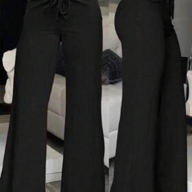 Kadın Yüksek Bel önden Büzgülü Ispanyol Ithal Krep Pantolon