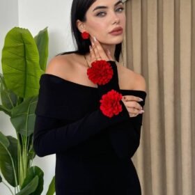 Livora Gül Detay Elbise