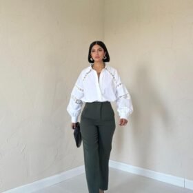 Haki Pensli Ve Dar Paça Pantolon