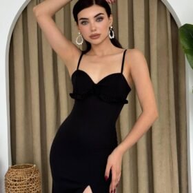 Papalia Sırt Detaylı Elbise