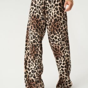 Lastikli Pantolon - Leopar