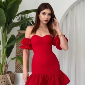 Peyda Straplez Elbise