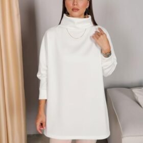 Kadın Uzun Kollu Balıkçı Yaka Scuba Tunik