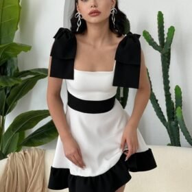 Miron Omuz Fiyonklu Elbise