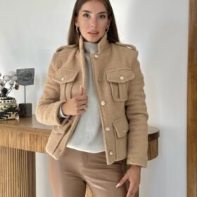 Camel Cepli Yumoş Ceket