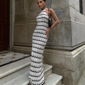 Melina Ajurlu Halter Yaka Elbise 2774