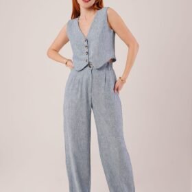 Kırçıllı Desen Mavi Takım