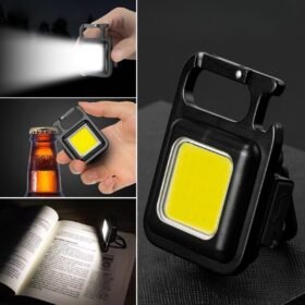 Anahtarlıklı AçacaklıGüçlü Mıknatıslı 3 Farklı Led Modlu Mini Boy Asılabilen Led Kamp AydınlatmasıEl Feneri (4767)