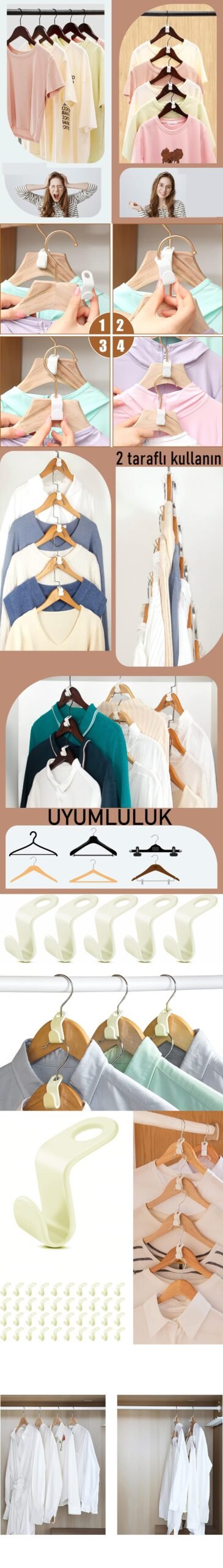 Turk Askı Çoklayıcı Kanca 10 ADET - Görsel 2