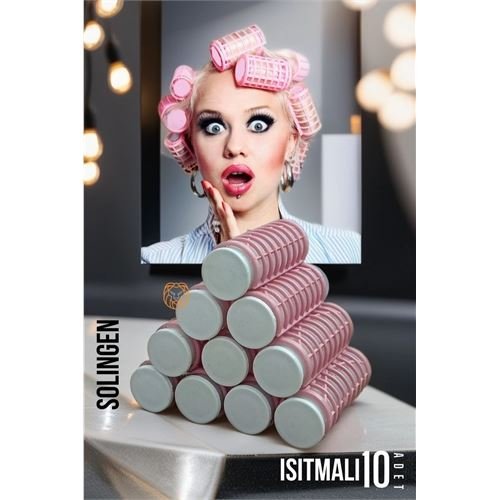 Turk Isıtmalı Sulu Bigudi 2.5 cm 10 Adet Solingen Professional