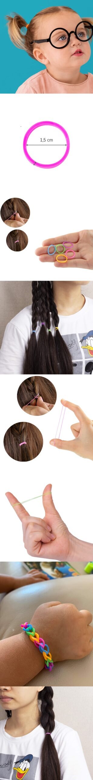 Turk Pratik Saç Lastik Toka 400 ADET RENKLİ - Görsel 2