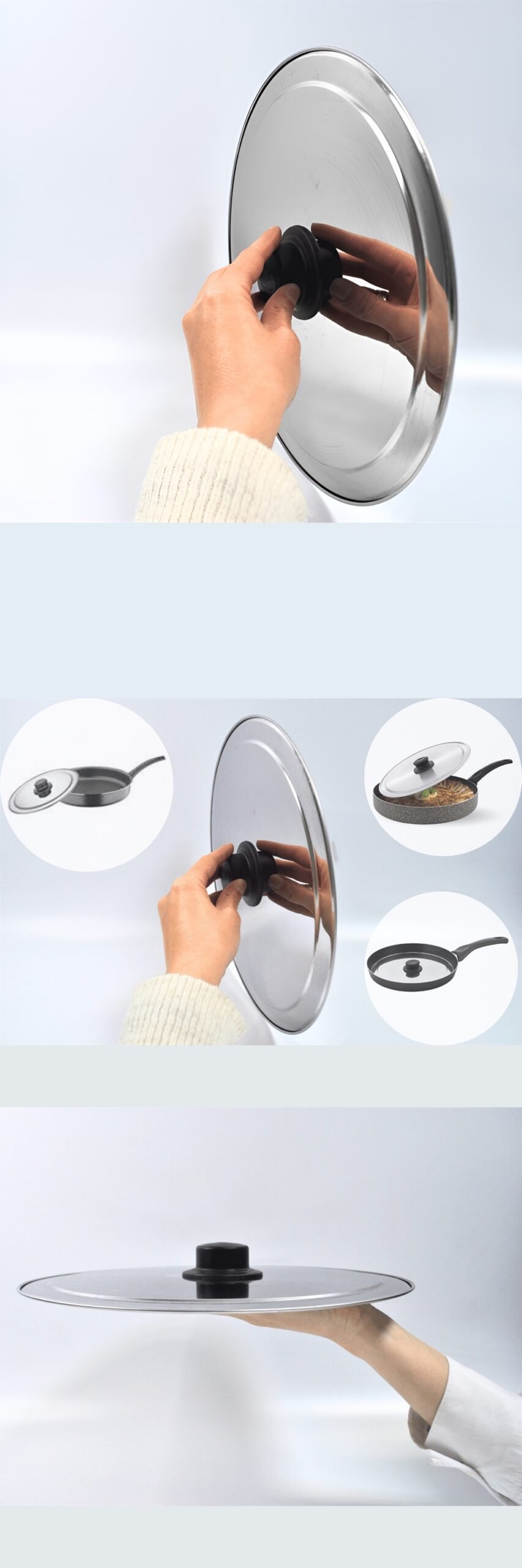 Turk 31 cm Kızartma Tavası Kapağı Çelik Żelazny Design - Görsel 2