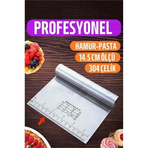 Turk Hamur Kesici Spatula Profesyonel 304 Paslanmaz Çelik