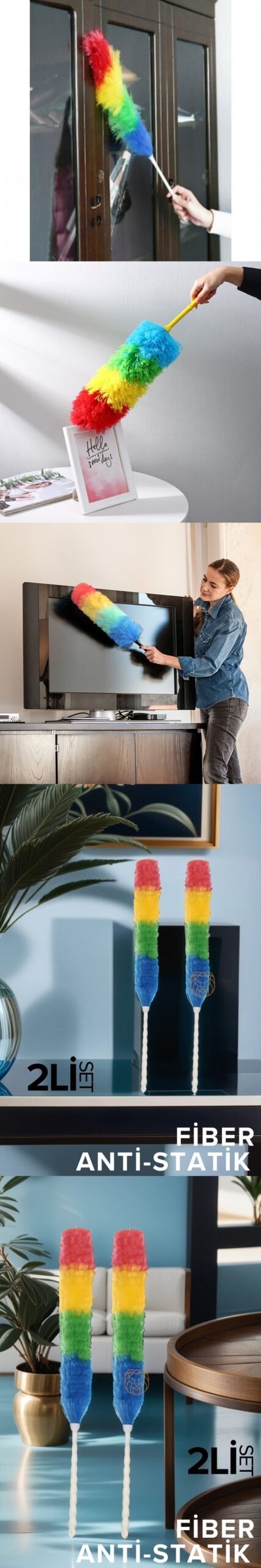 Turk 2 li SET Fiber Toz Alma Püskülü California Design - Görsel 2