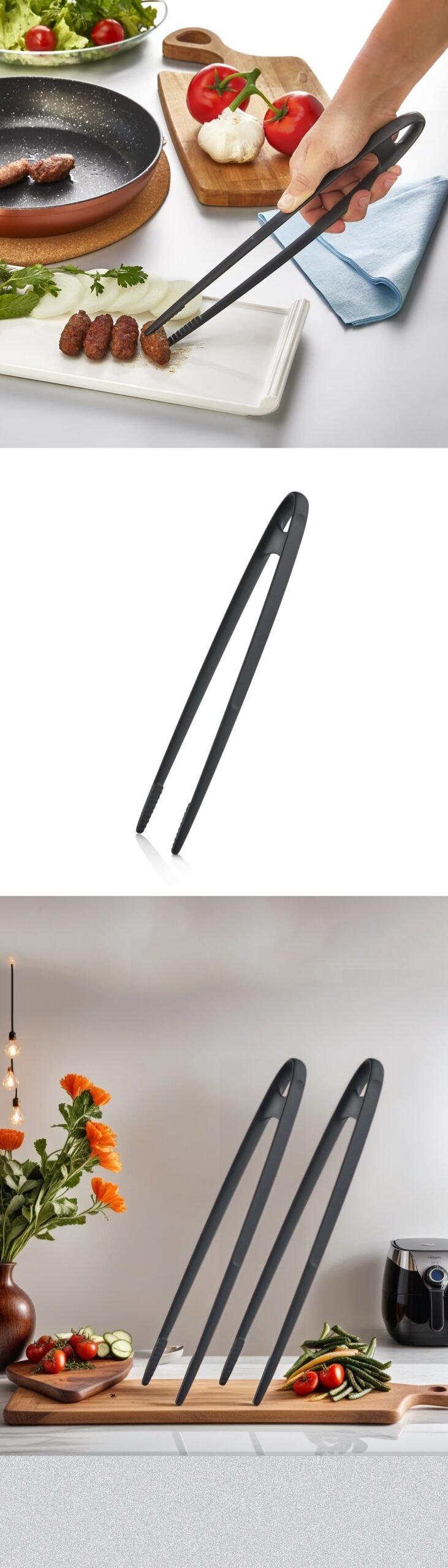 Turk Şef Cımbızı İnce Maşa Kragness Design - Görsel 2