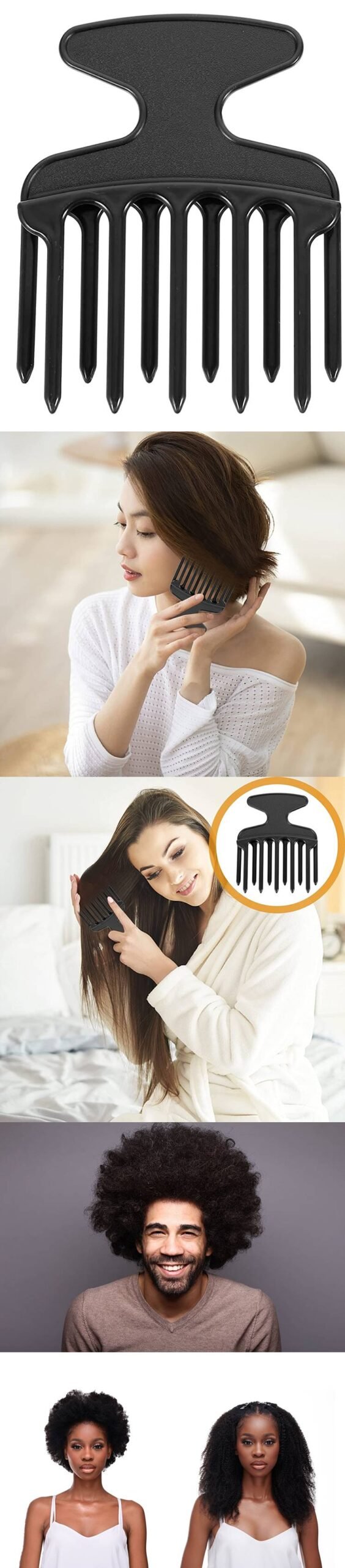 Turk Kıvırcık Saç Açıcı Afro Perma Tarağı - Görsel 2