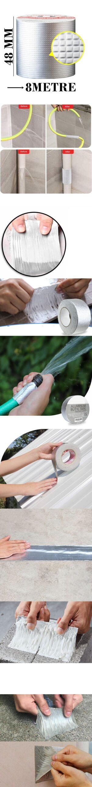 Turk 48 mm Su Hava Yağ Kesici İzolasyon Bandı 8 Metre - Görsel 2