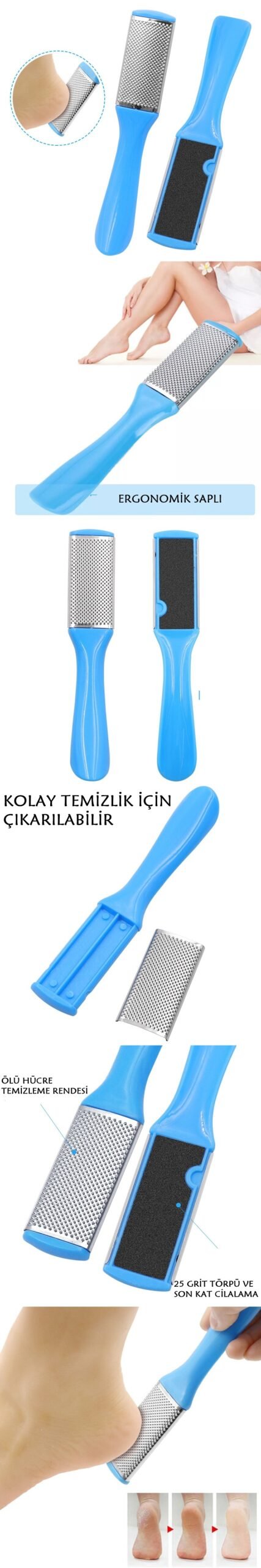 Turk Topuk Rendesi ve Törpü 2 li Set Solingen Professional - Görsel 2