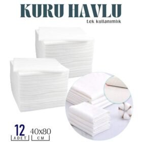 Turk Tek Kullanımlık Kuru Havlu Çok Amaçlı 40X80 CM 12 Adet