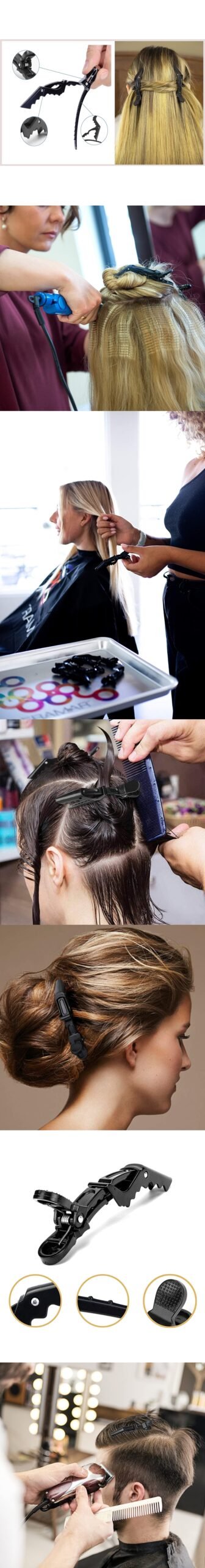 Turk Saç Pensi Saç Klipsi 5 Adet Crocodile Design - Görsel 2