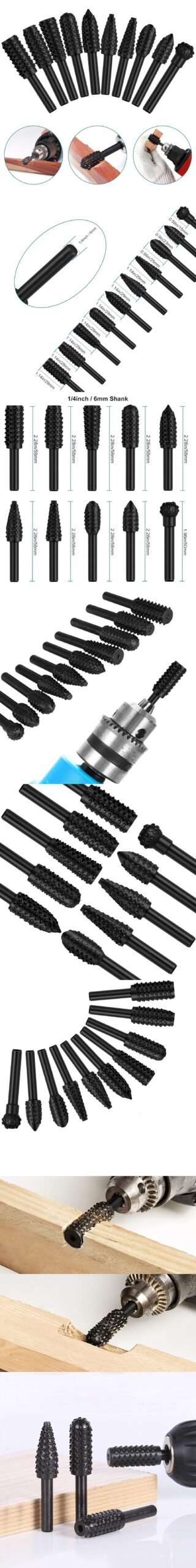 Turk Tungsten Ahşap Oyma Şekillendirme 10 LU Törpü Seti - Görsel 2