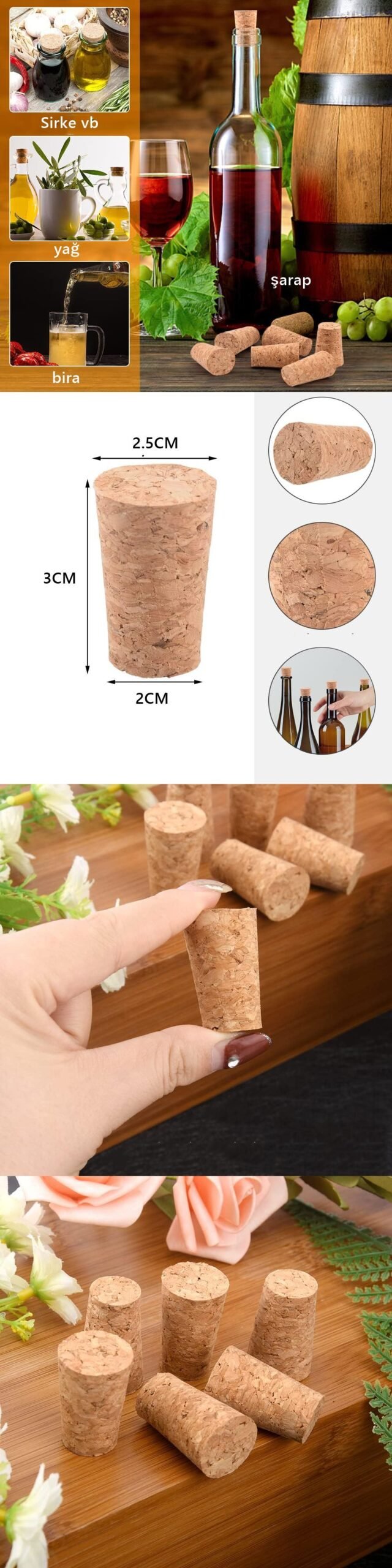 Turk Cicchino Şişe Mantarı 6 lı Paket - Görsel 2