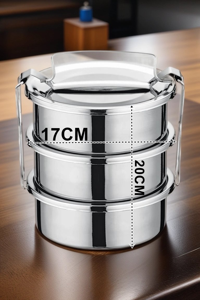 Turk Sefer Tası Paslanmaz Çelik Yemek Kabı 17 cm - Görsel 2