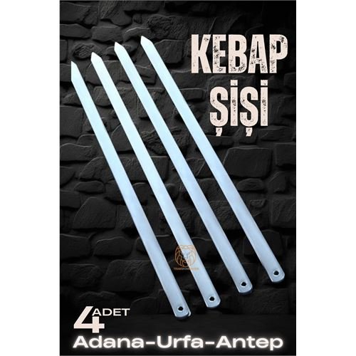 Turk Urfa Şiş Çubukları 4 Adet Galvaniz