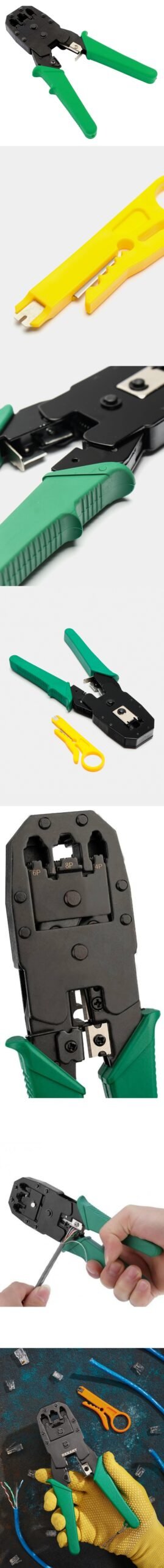 Turk Kablo Sıkma ve Soyma Pensesi RJ-11-RJ-12-RJ-45 4P 6P 8P - Görsel 2