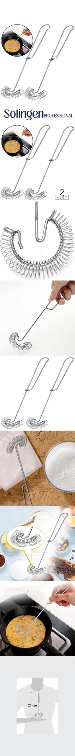Turk 2 li Çelik Spiral Çırpıcı Solingen Professional - Görsel 2