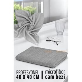 Turk Çift Yüzeyli Profesyonel Microfiber Cam Bezi - Yüksek Kalite Temizlik Bezi  40 x 40 cm