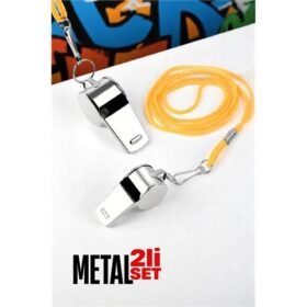 Turk Metal Düdük - Spor Düdüğü - Hakem Düdüğü Metal Deprem Düdüğü 2 li SET