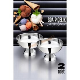 Turk Dondurma Kasesi 304 Paslanmaz Çelik Profesyonel 2 ADET