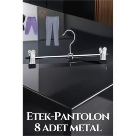 Turk Metal Etek Pantolon Askısı - Mandallı Etek Askısı Pantolon Askısı 8 Adet