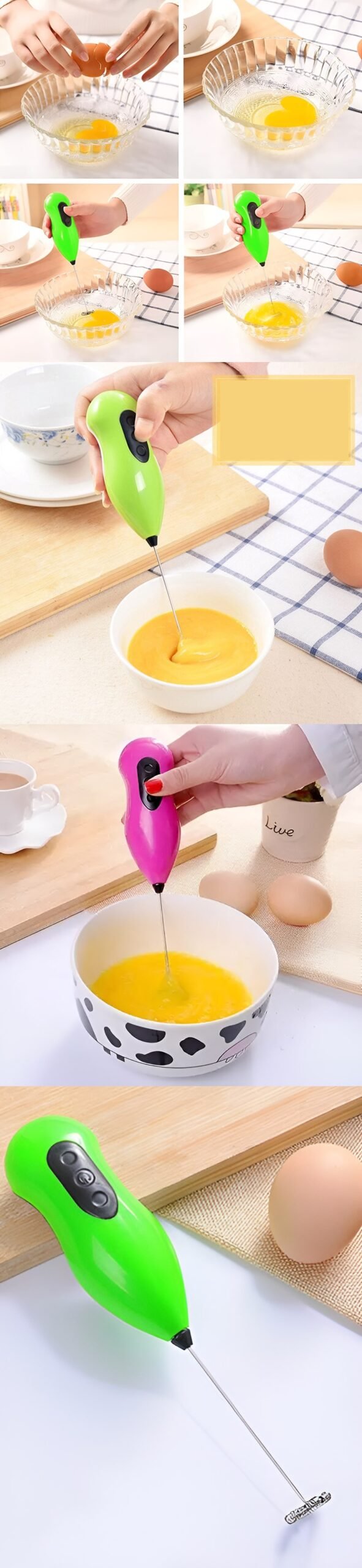 Turk Pilli Yumurta Çırpıcı Mini Pilli Mixer Çırpıcı - Görsel 2