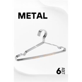 Turk Metal Elbise Askısı Ekonomik 6 Adet Askı Seti