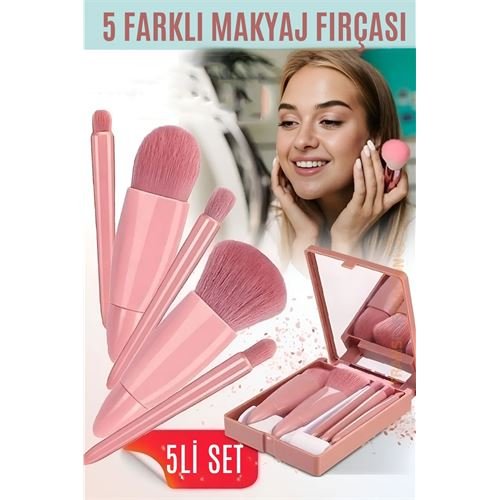 Turk Makyaj Fırça Kiti Aynalı ve Kutulu Profesyonel Makyaj Kiti