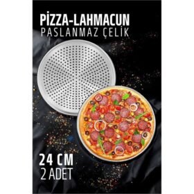 Turk Lahmacun Pizza Pide Pişirme Tepsisi 24 CM 2 li SET