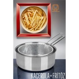 Turk  Fritözlü Kaçerola Multi Kullanım Çelik 20 CM