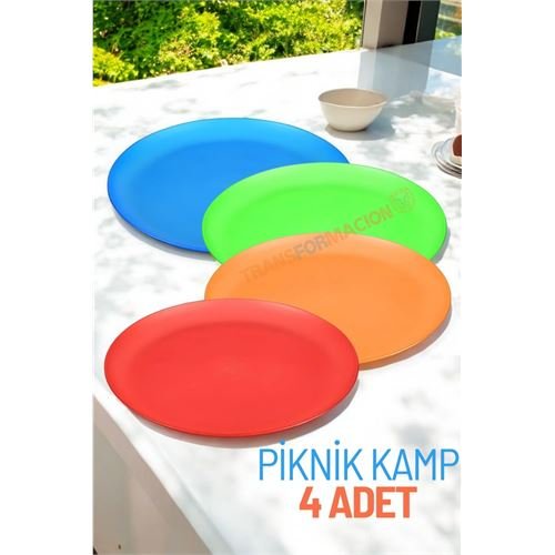 Turk Tabak Seti Kamp Piknik Tabağı 4 ADET