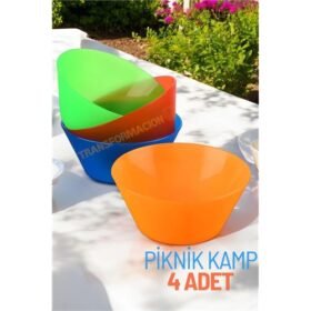 Turk Kase Seti Kamp Piknik Kasesi 4 ADET