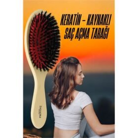Turk Keratin Mikro Kaynak Saç Açma Fırçası Sağlıklı Ahşap
