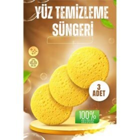 Turk  Makyaj Temizlik Pedi Cilt Temizlik Süngeri Doğal Selülöz 3 ADET