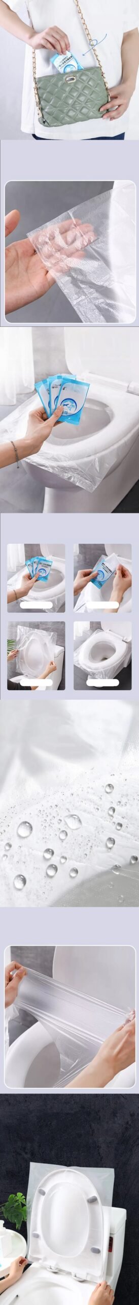 Turk Klozet Kapağı Kılıfı Hijyenik Tek Kullanımlık 100 ADET - Görsel 2