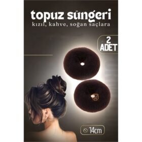 Turk Kahve Saç Topuz Süngeri 2 ADET 14 CM Çap 6 cm Kalınlık
