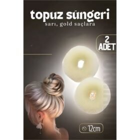 Turk Gold Saç Topuz Süngeri 2 ADET 12 CM Çap 5 cm Kalınlık