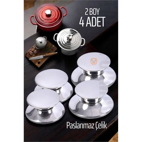 Turk Tencere Tava Tepesi Tencere Tava Kapağı Tutucu 2 Boy 4 Adet